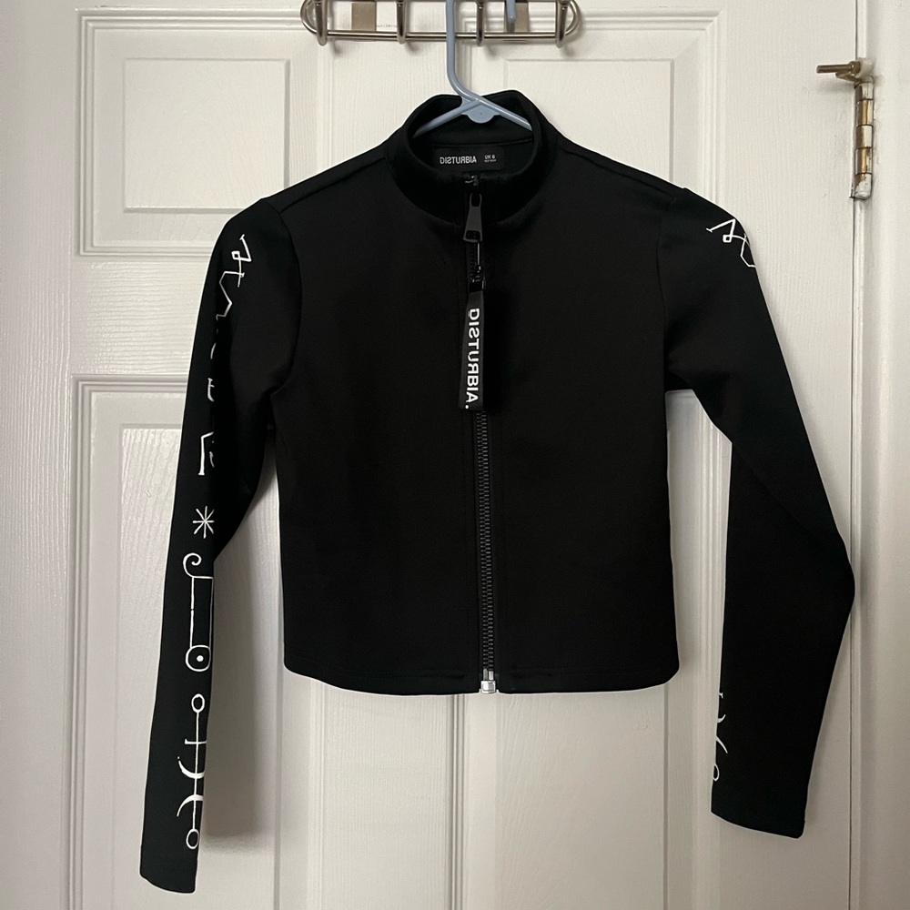 Disturbia Hieroglyphics Crop Jacket